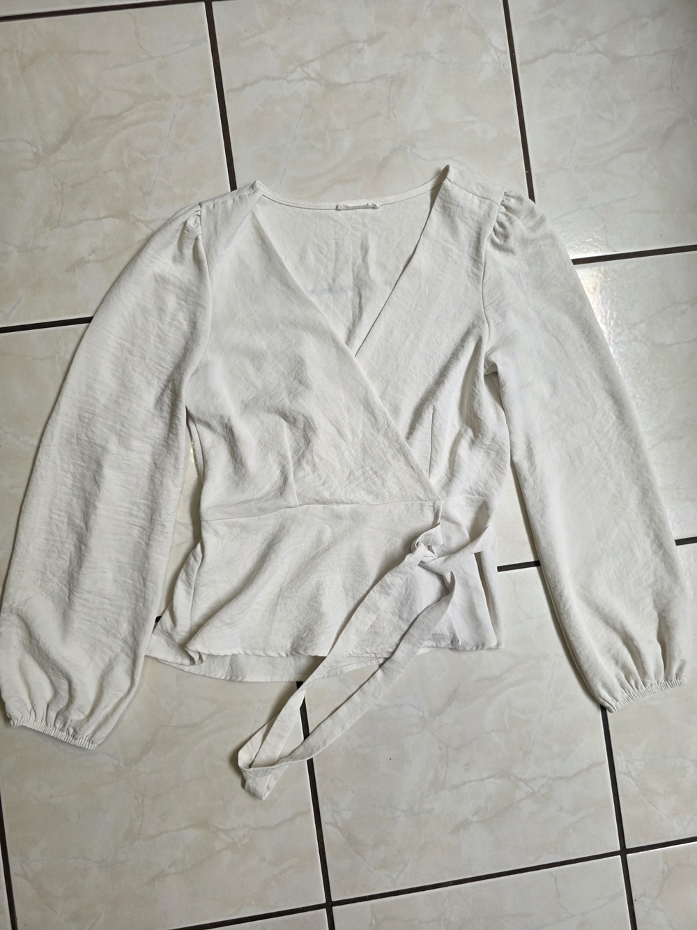 Timing Wrap Peplum Blouse